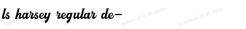 ls harsey regular de字体转换